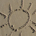 A hotel in the sand.